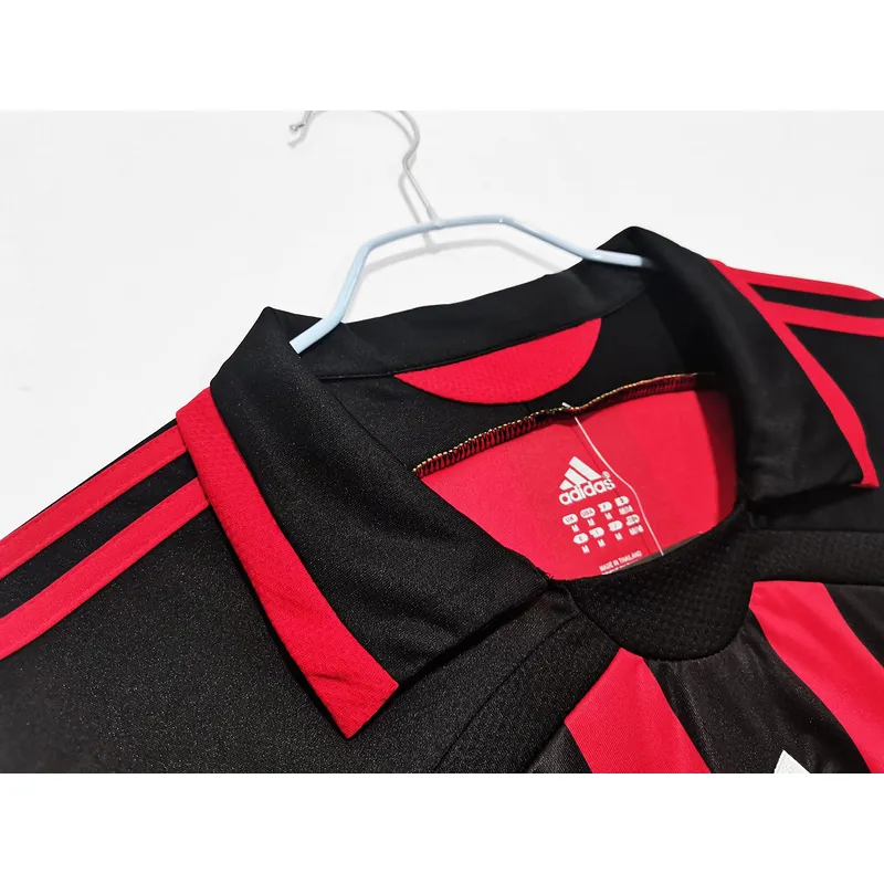 Serie A 2006/07 AC Milan Home Long Sleeve Soccer Jersey 