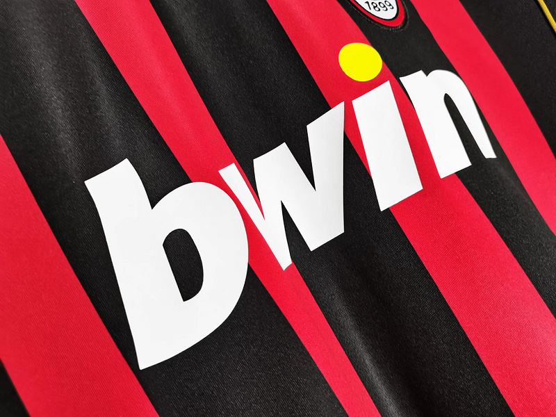 Serie A 2006/07 AC Milan Home Soccer Jersey