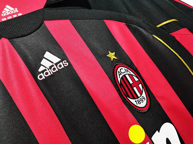 Serie A 2006/07 AC Milan Home Soccer Jersey