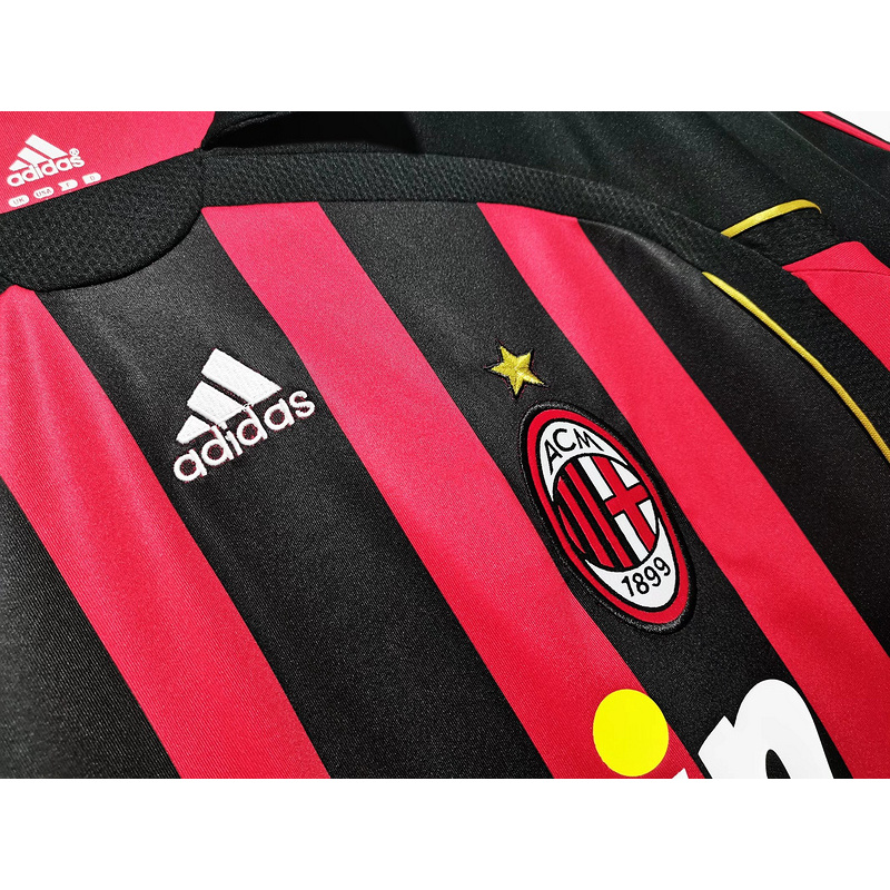 Serie A 2006/07 AC Milan Home Soccer Jersey