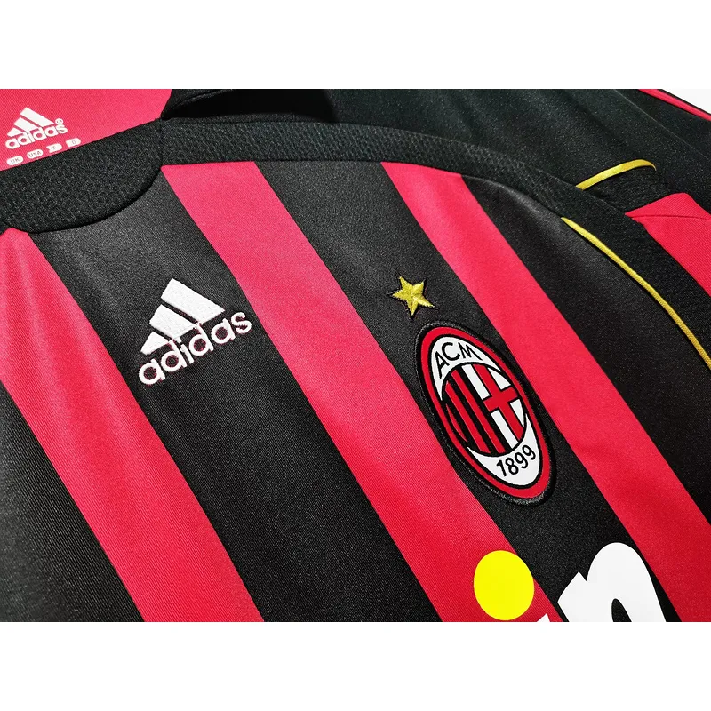 Serie A 2006/07 AC Milan Home Soccer Jersey