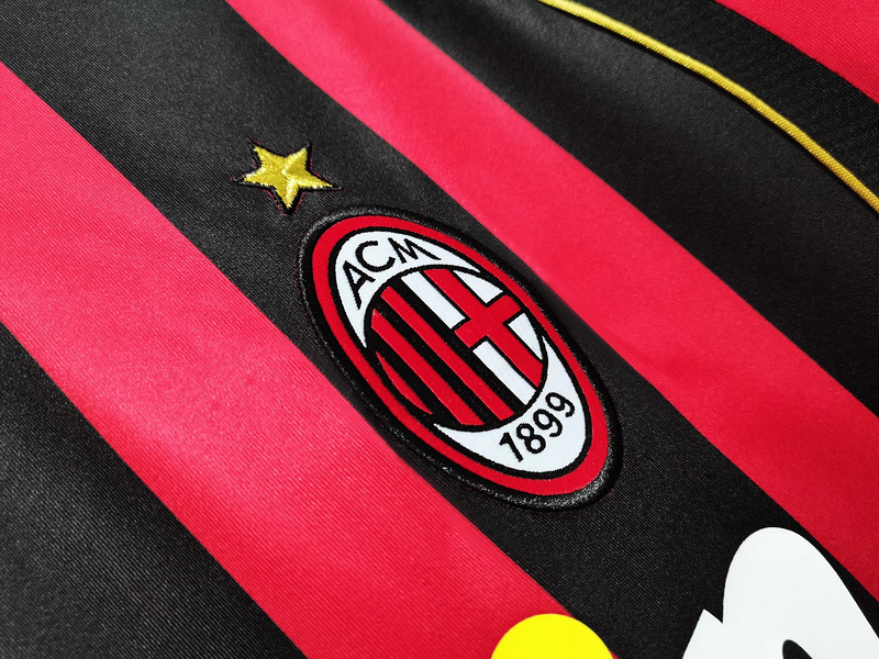 Serie A 2006/07 AC Milan Home Soccer Jersey