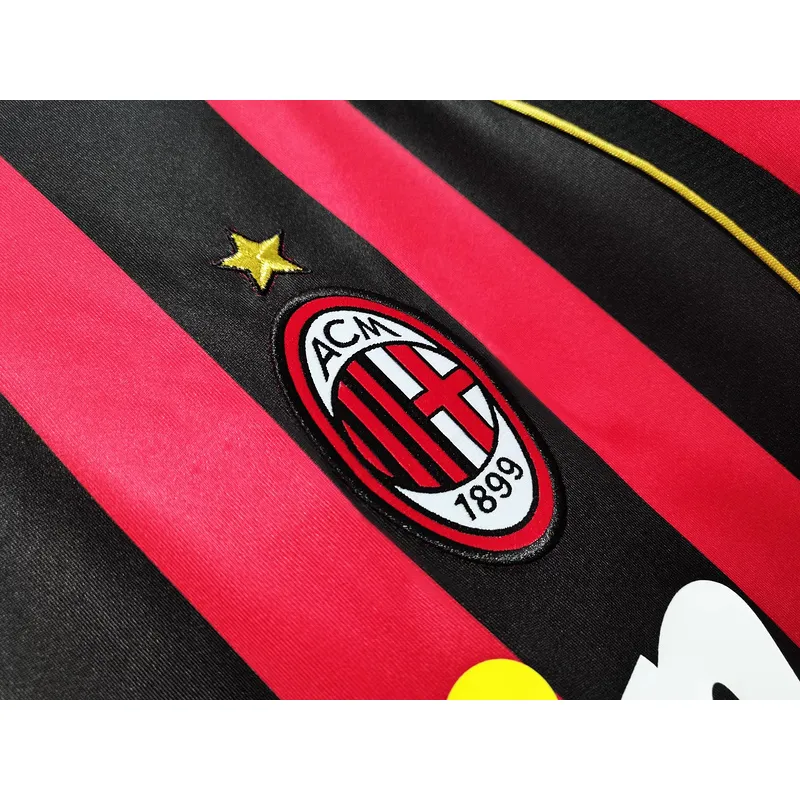 Serie A 2006/07 AC Milan Home Soccer Jersey