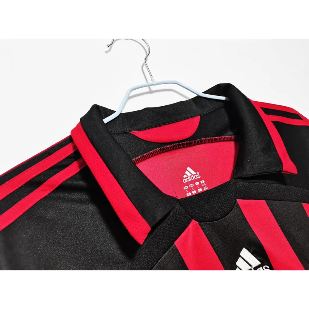 Serie A 2006/07 AC Milan Home Soccer Jersey