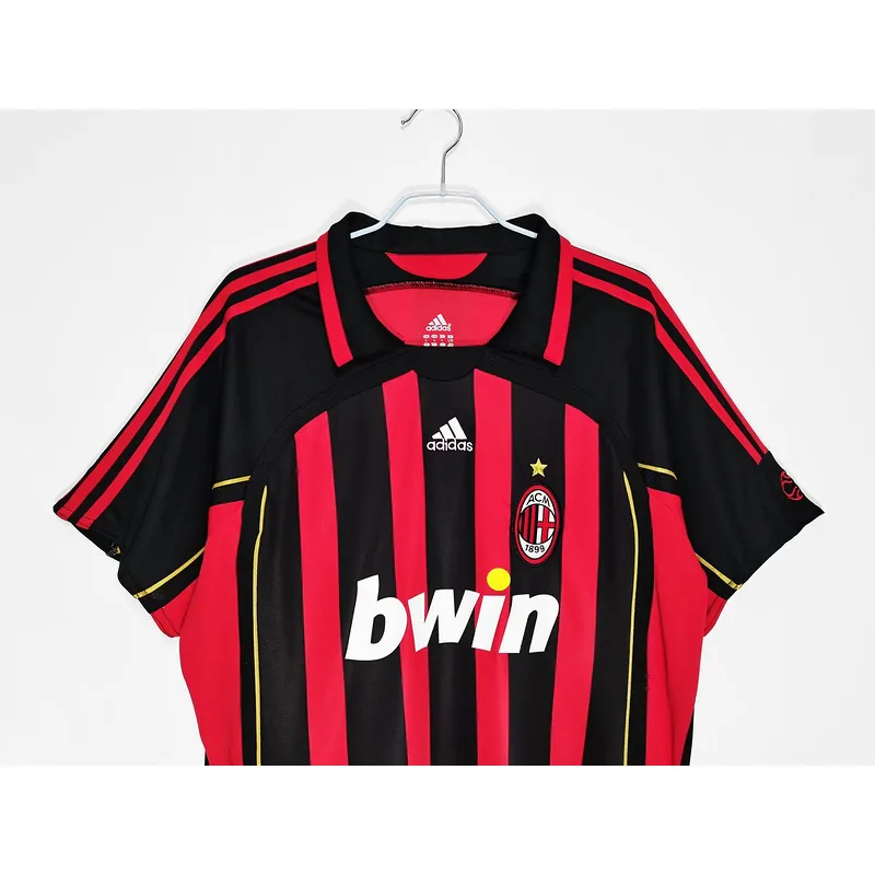 Serie A 2006/07 AC Milan Home Soccer Jersey