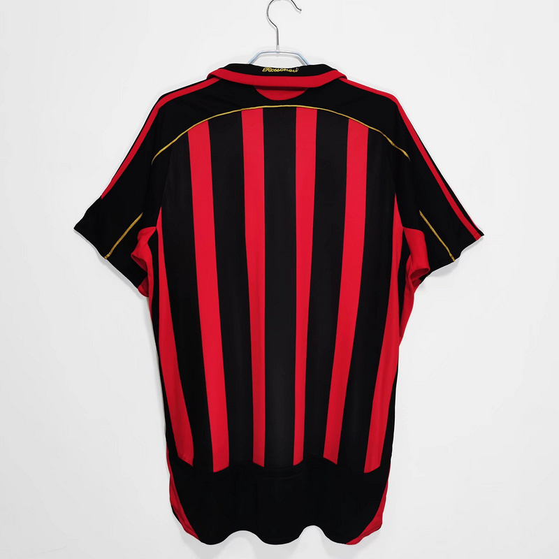 Serie A 2006/07 AC Milan Home Soccer Jersey