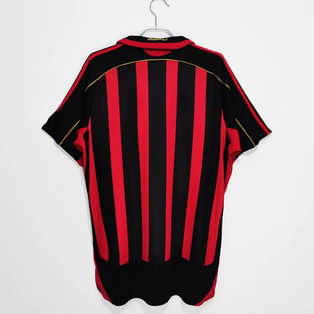 Serie A 2006/07 AC Milan Home Soccer Jersey