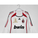 Serie A 2006/07 AC Milan Away Long Sleeve Soccer Jersey 