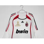 Serie A 2006/07 AC Milan Away Long Sleeve Soccer Jersey 