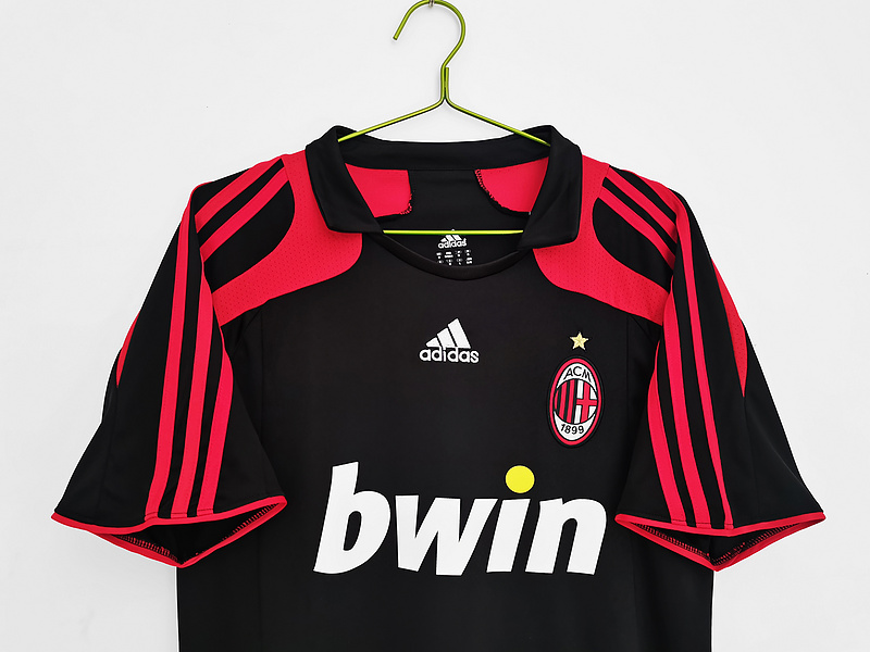 Serie A 2007/08 AC Milan Retro Second Away Soccer Jersey