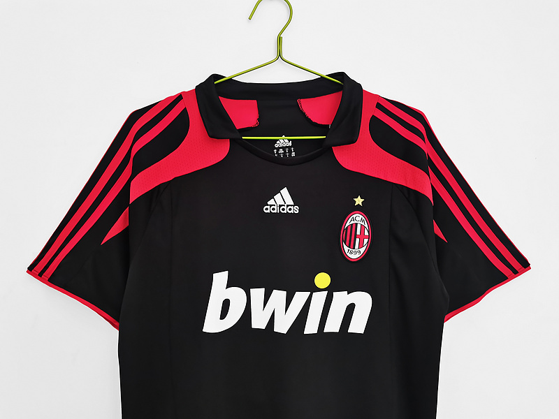 Serie A 2007/08 AC Milan Retro Second Away Soccer Jersey