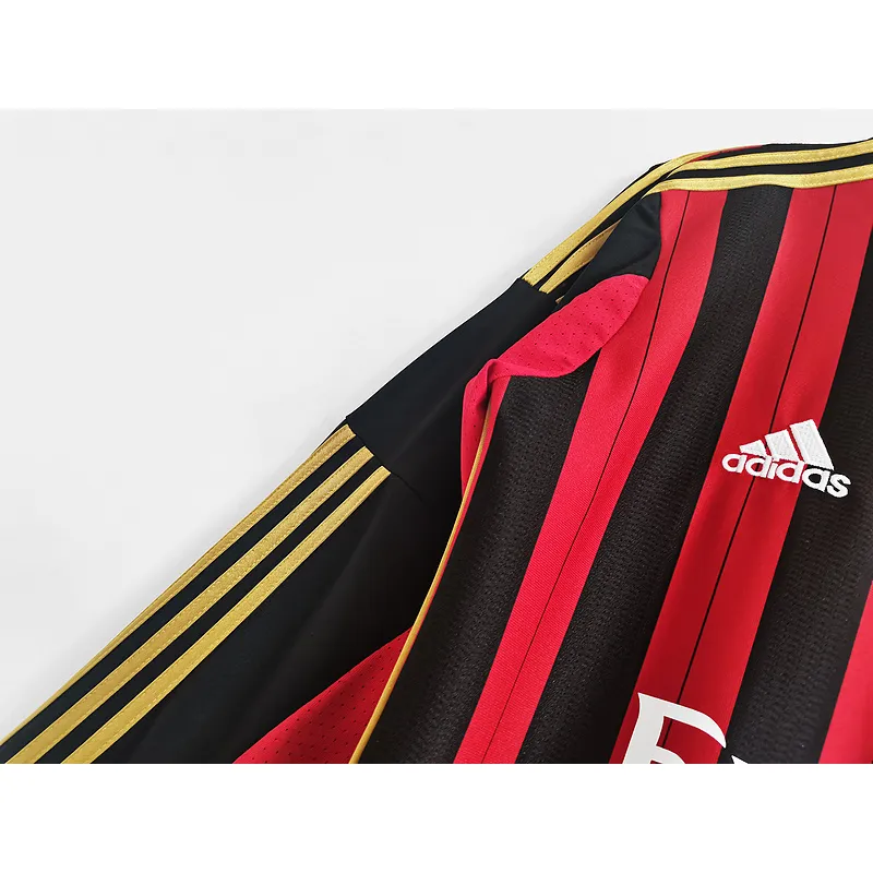 Serie A 2013/14 AC Milan Retro Long Sleeve Soccer Jersey