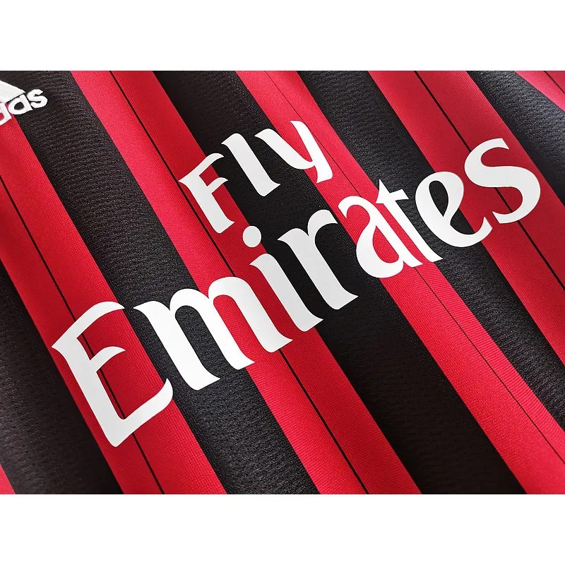 Serie A 2013/14 AC Milan Retro Long Sleeve Soccer Jersey