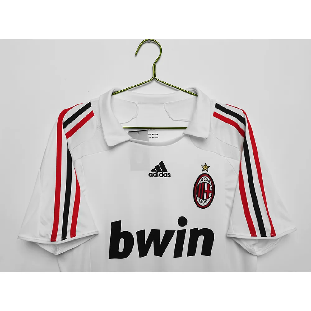 Serie A 2007/08 AC Milan Away Soccer Jersey