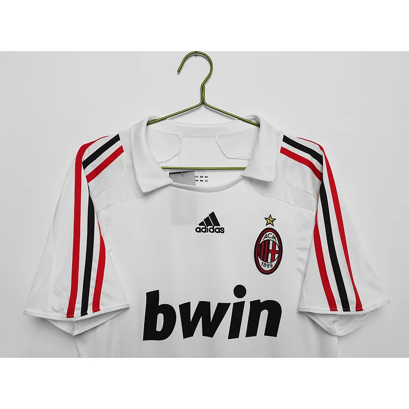 Serie A 2007/08 AC Milan Away Soccer Jersey