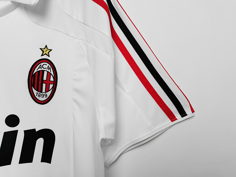 Serie A 2007/08 AC Milan Away Soccer Jersey