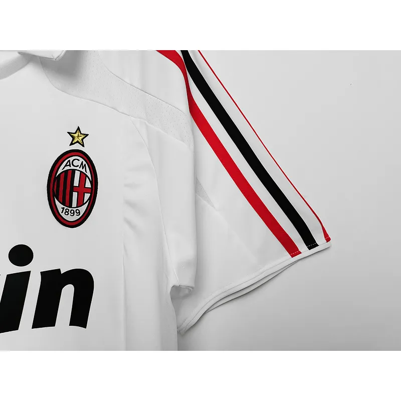 Serie A 2007/08 AC Milan Away Soccer Jersey