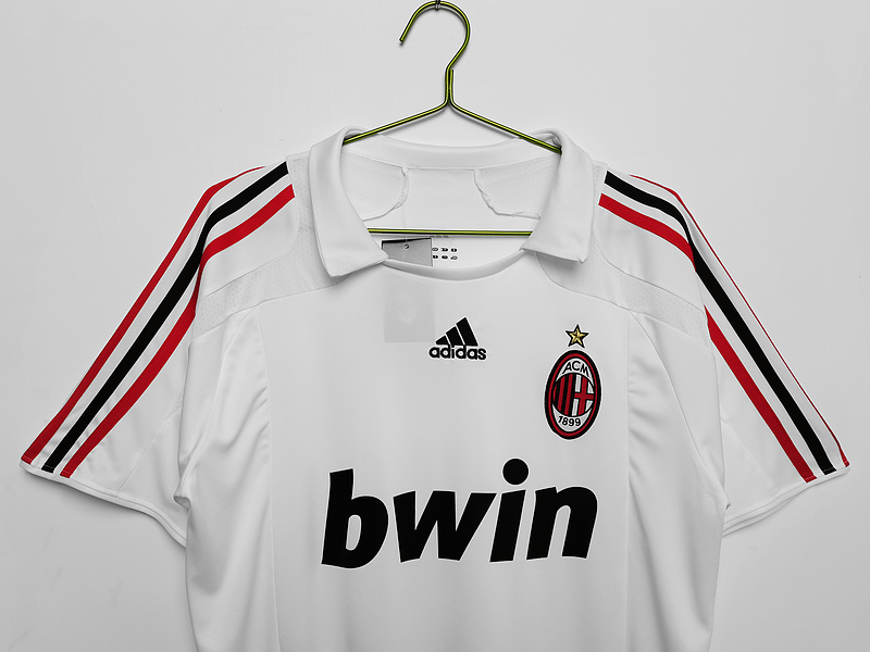 Serie A 2007/08 AC Milan Away Soccer Jersey