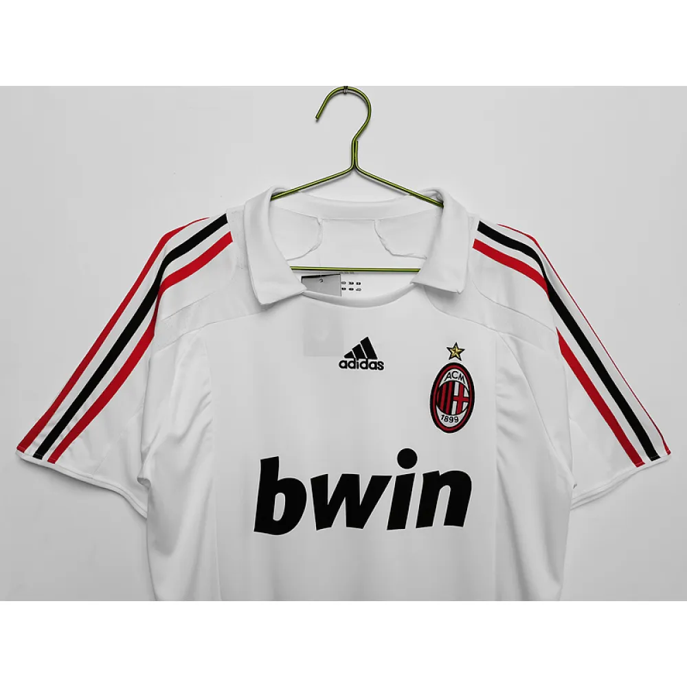 Serie A 2007/08 AC Milan Away Soccer Jersey