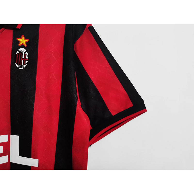 Serie A 1995/96 AC Milan Home Soccer Jersey