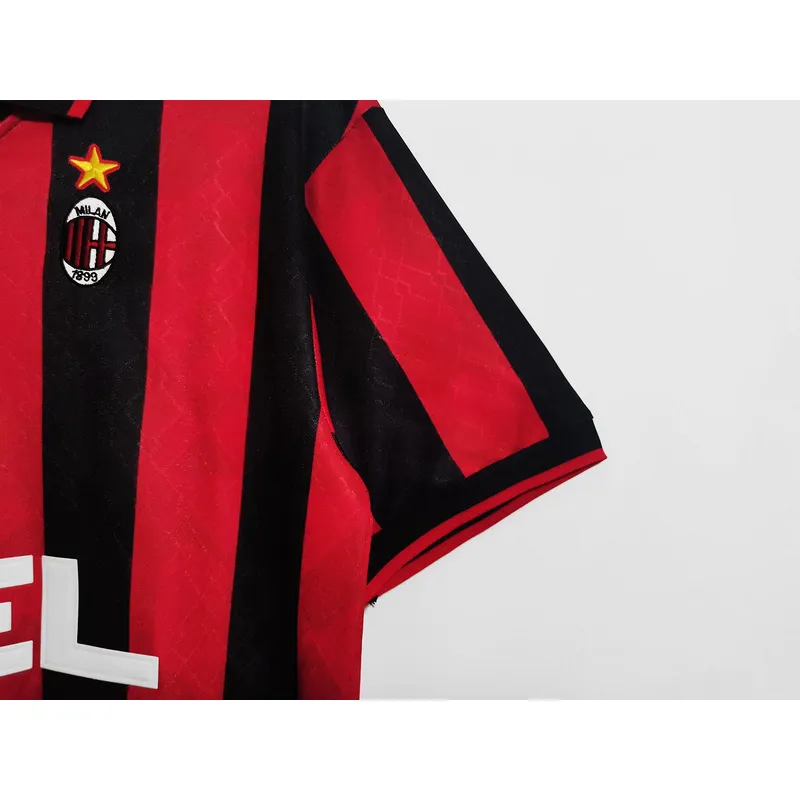 Serie A 1995/96 AC Milan Home Soccer Jersey