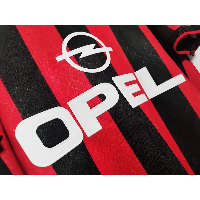 Serie A 1995/96 AC Milan Home Soccer Jersey