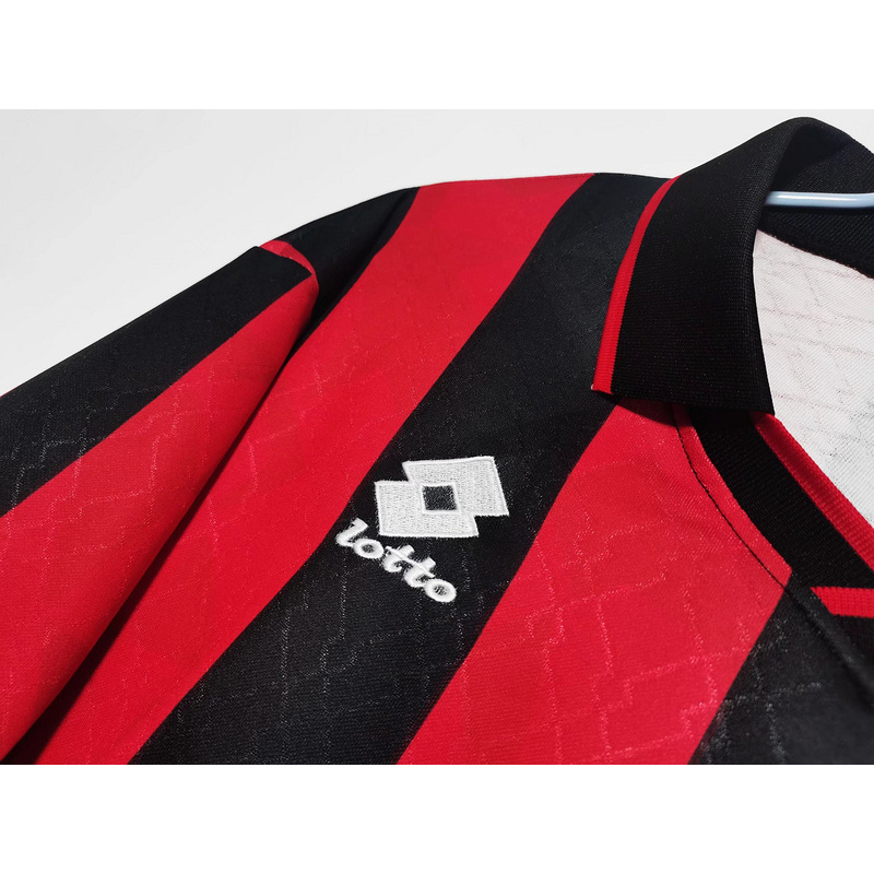 Serie A 1995/96 AC Milan Home Soccer Jersey