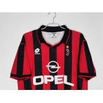 Serie A 1995/96 AC Milan Home Soccer Jersey