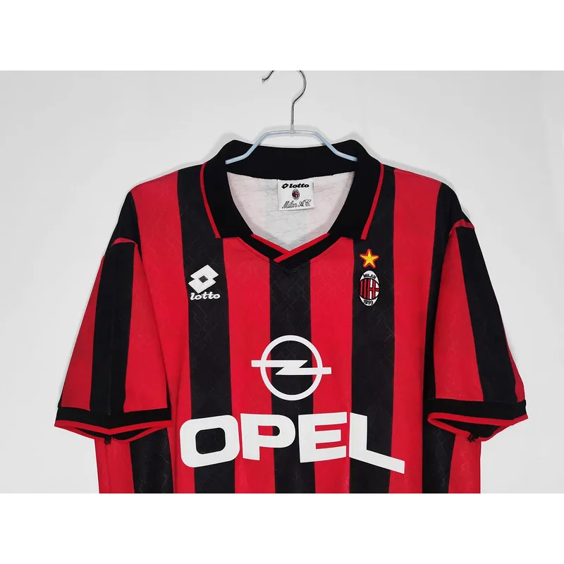 Serie A 1995/96 AC Milan Home Soccer Jersey