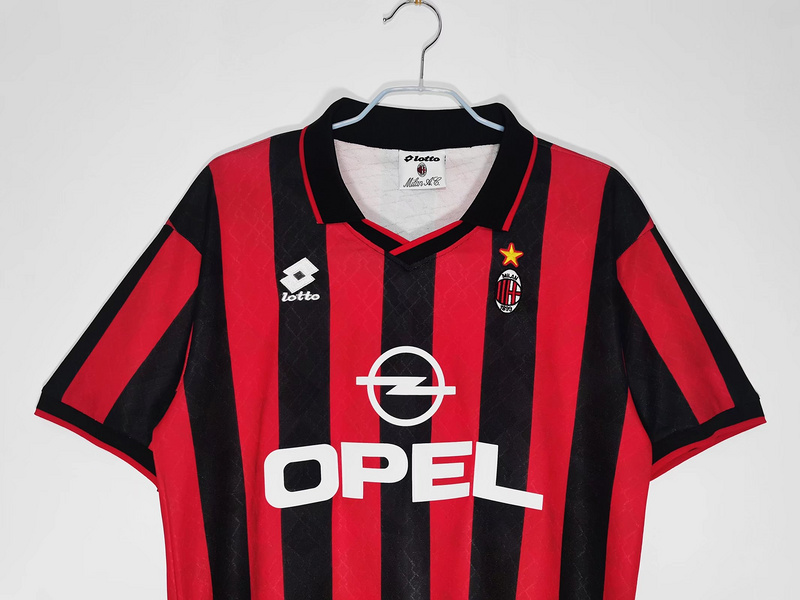 Serie A 1995/96 AC Milan Home Soccer Jersey