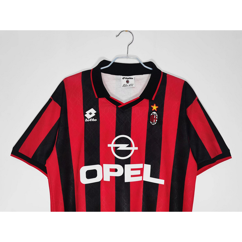 Serie A 1995/96 AC Milan Home Soccer Jersey