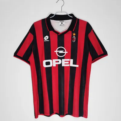 Serie A 1995/96 AC Milan Home Soccer Jersey 01