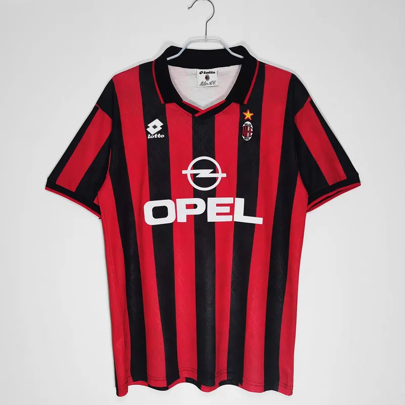 Serie A 1995/96 AC Milan Home Soccer Jersey