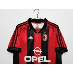 Serie A 1998/99 AC Milan Retro Home Soccer Jersey