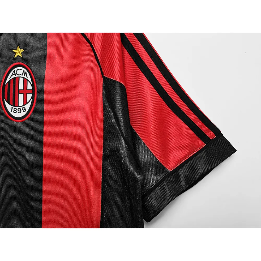 Serie A 1998/99 AC Milan Retro Home Soccer Jersey