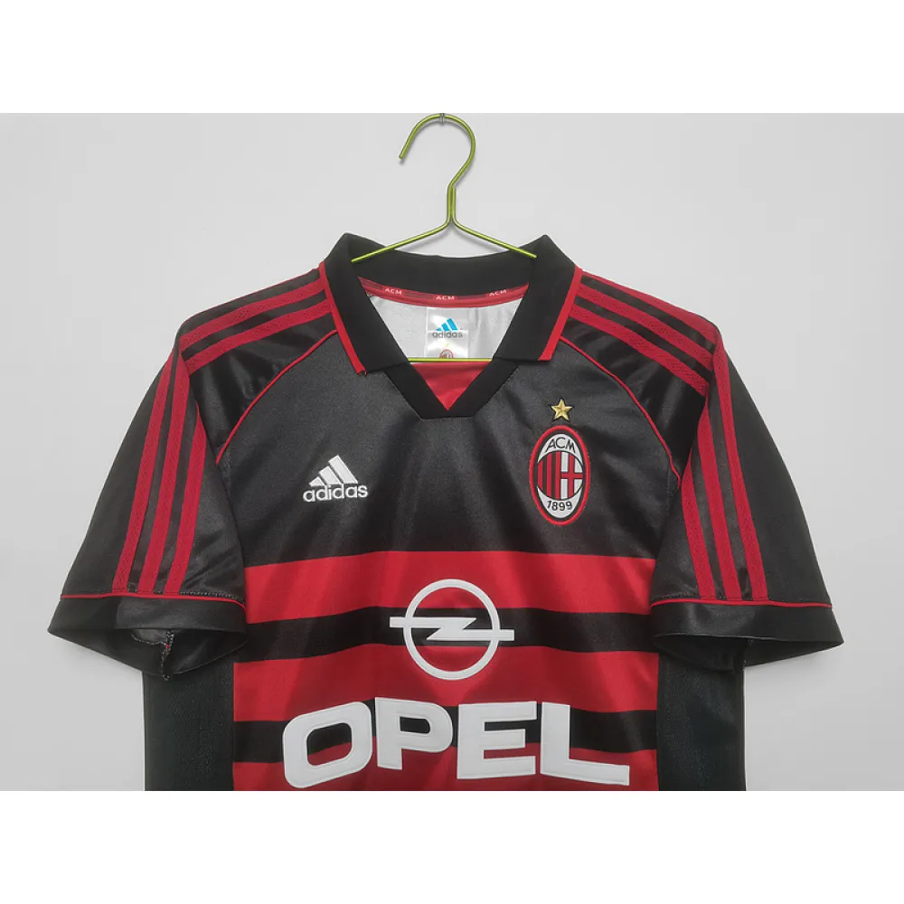 Serie A 1998/99 AC Milan Retro Second Away Soccer Jersey