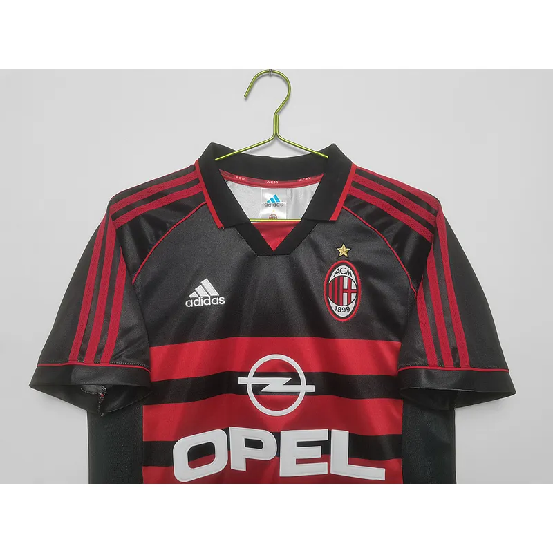 Serie A 1998/99 AC Milan Retro Second Away Soccer Jersey