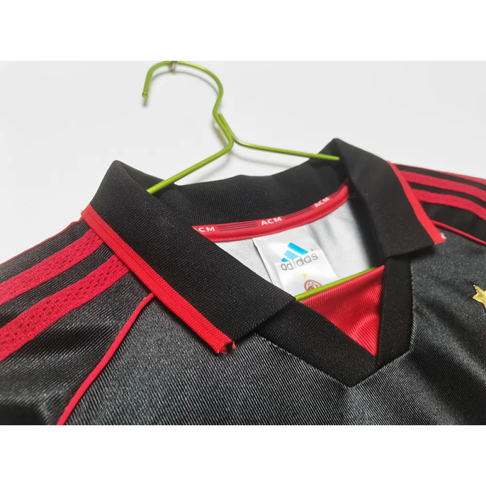 Serie A 1998/99 AC Milan Retro Second Away Soccer Jersey