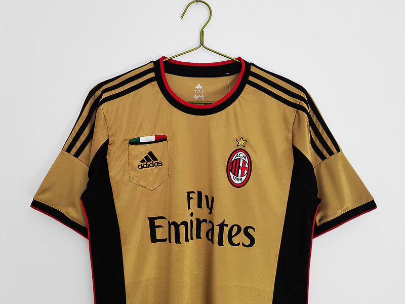 Serie A 2013/14 AC Milan Retro Second Away Soccer Jersey