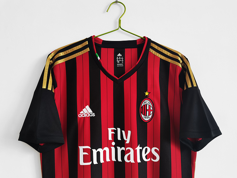 Serie A 2013/14 AC Milan Retro Soccer Jersey