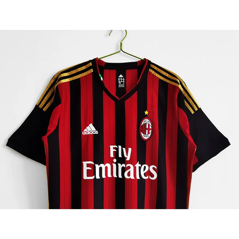 Serie A 2013/14 AC Milan Retro Soccer Jersey