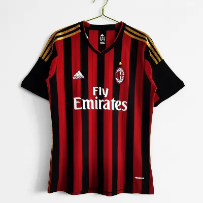 Serie A 2013/14 AC Milan Retro Soccer Jersey 01