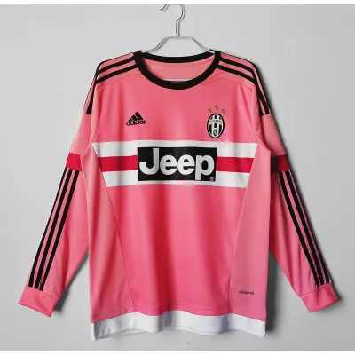 Serie A 2015/16 Juventus Away Long sleeve Soccer Jersey 01