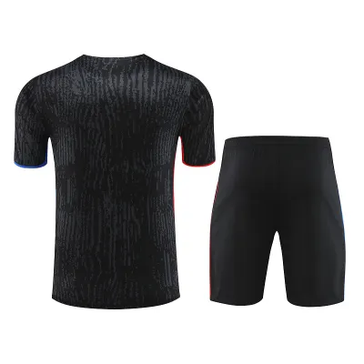Ligue 1 23/24 Olympique de Marseille Soccer Training Suit Black 02