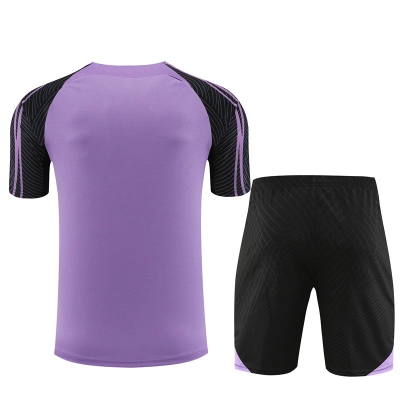 Ligue 1 23/24 Paris FC Soccer Training Suit Black and Purple 02