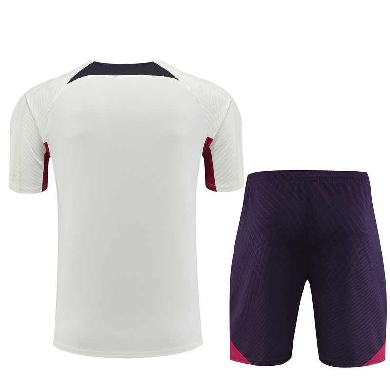 Ligue 1 23/24 Paris FC Soccer Training Suit White and Purple