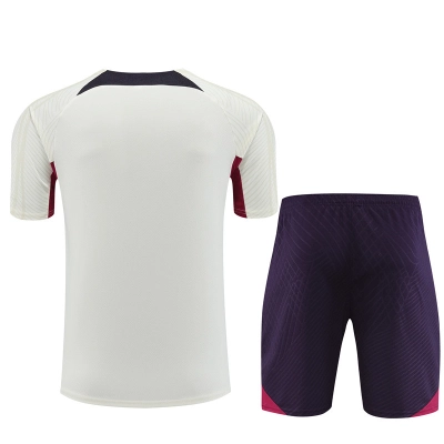Ligue 1 23/24 Paris FC Soccer Training Suit White and Purple 02