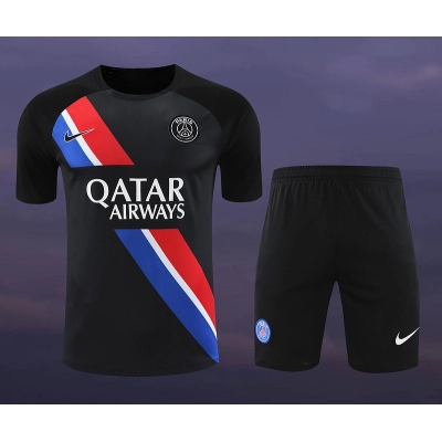 Ligue 1 23/24 Paris FC Soccer Training Suit Black (slash) 01