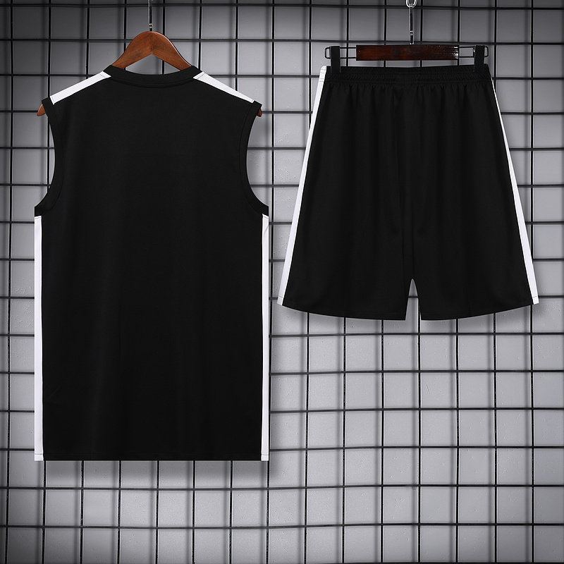 Ligue 1 23/24 Paris FC Soccer Vest Training Suit Black With White