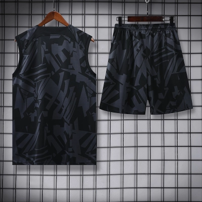 Ligue 1 23/24 Paris FC Soccer Vest Training Suit Black 02